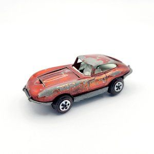 Vintage Topper Red Johnny Lightning Custom XKE Diecast Car